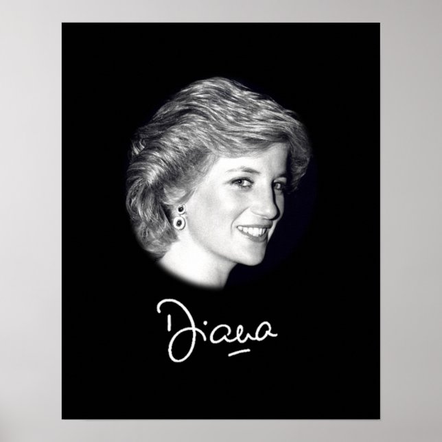 Affiche autographe de la princesse Diana (Devant)