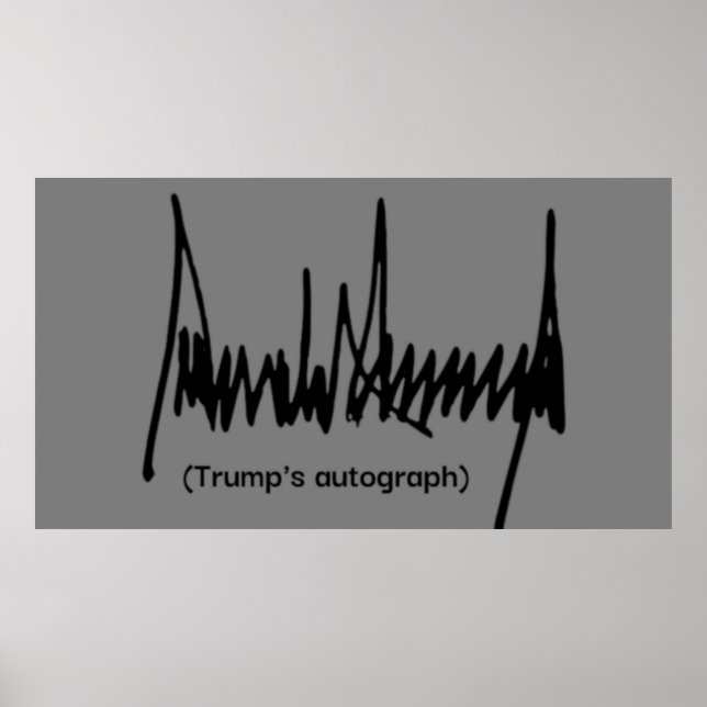 Affiche autographe de Trump (Devant)