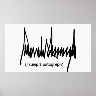 Affiche autographe de Trump