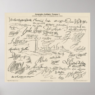 Affiche Autographes célèbres