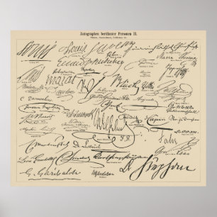 Affiche Autographes célèbres 2