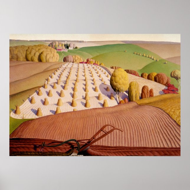 Affiche Automne, 1931 par Grant Wood (Devant)
