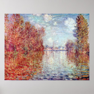 Affiche Automne à Argenteuil par Claude Monet