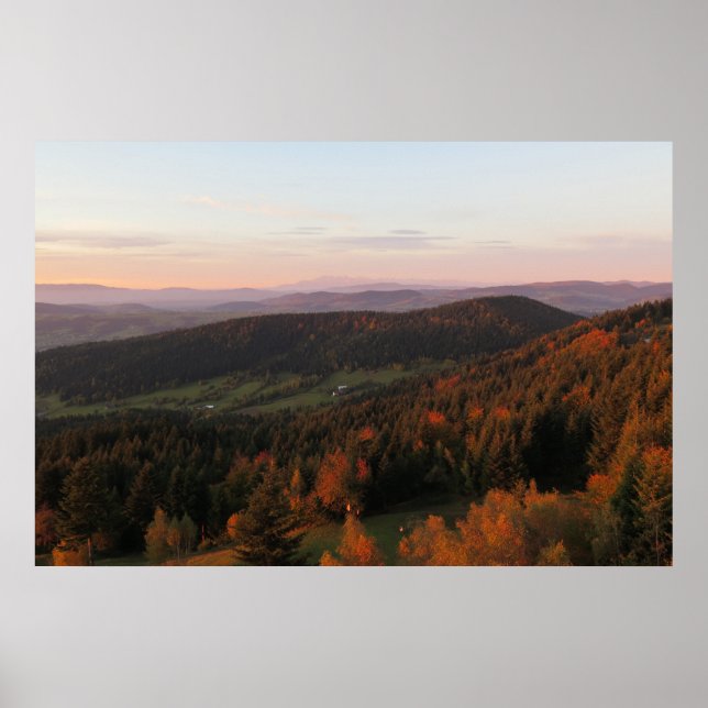 Affiche Automne à Beskids Pologne (Devant)