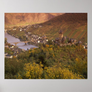 Affiche Automne à Cochem, Rheinland Pfalz, Allemagne