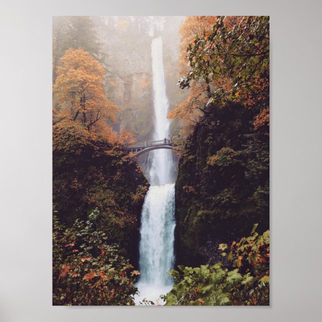 Affiche Automne à Multnomah Falls, Oregon (Devant)