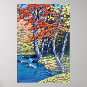 Affiche Automne à Oirase Kawase Hasui 1933