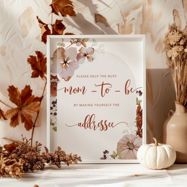 Affiche Automne Aide la maman à être occupée Adresse une e (Créateur téléchargé)