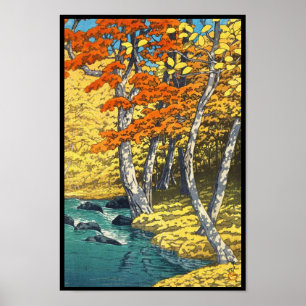 Affiche Automne au hanga de tibia de paysage d'Oirase