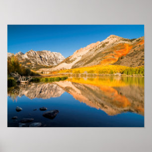 Affiche Automne au lac North, Californie