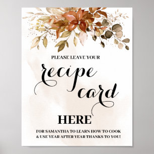 Affiche Automne Automne Eucalyptus Recette Carte Signale