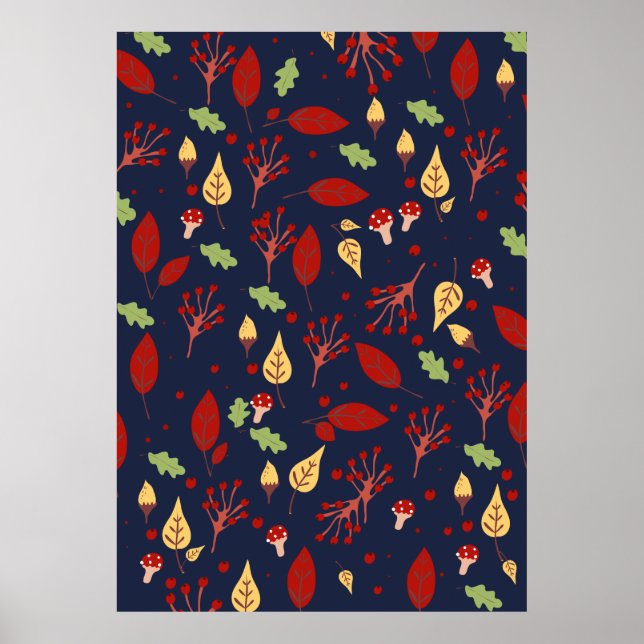 Affiche Automne automne motif (Devant)