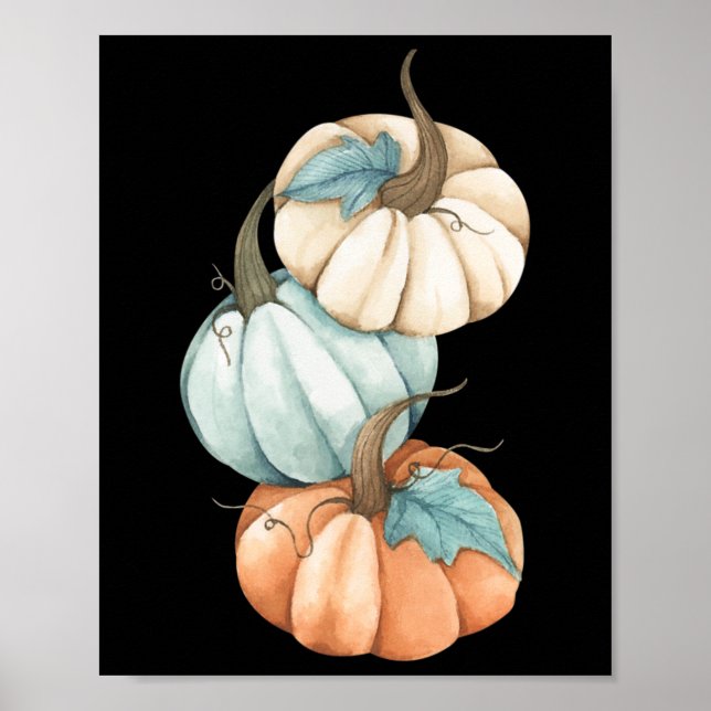 Affiche Automne Automne Saison Belle Couleur Pastel Citrou (Devant)