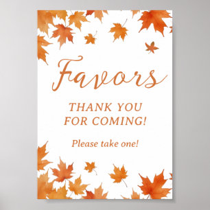 Affiche Automne Baby shower d'automne Favoriser