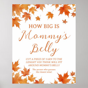 Affiche Automne Baby shower D'Automne Quelle Est La Grosse