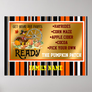 Affiche Automne belle collection moderne Thanksgiving