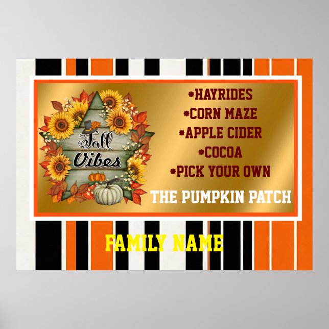 Affiche Automne Belle Collection tendance Thanksgiving (Devant)