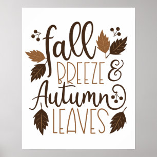 Affiche Automne Breeze Feuilles d'automne