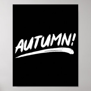Affiche Automne ! - cela dit automne dans un style coup de