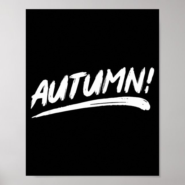 Affiche Automne ! - cela dit automne dans un style coup de (Devant)