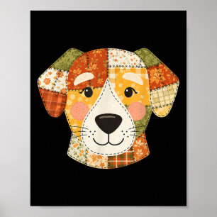 Affiche Automne Citrouille Chien Automne Moisson Halloween