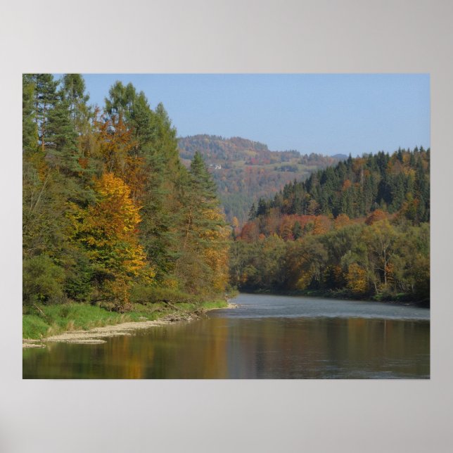 Affiche Automne dans la rivière Pieniny Dunajec (Devant)