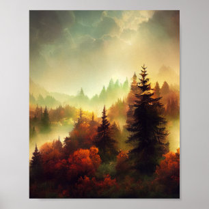 Affiche Automne dans le paysage montagnard