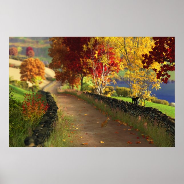 Affiche Automne dans l'impression de cristal (Devant)