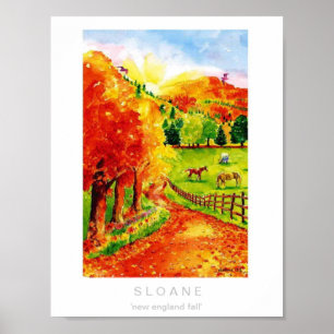 Affiche Automne de la Nouvelle Angleterre