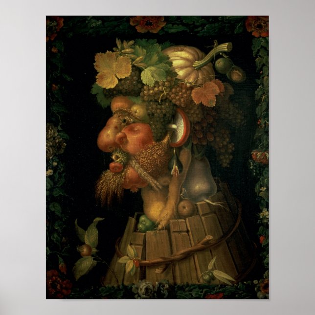 Affiche Automne, d'une série représentant les quatre (Devant)