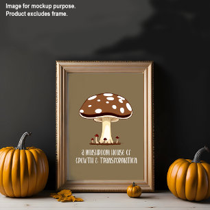Affiche Automne Esthétique Champignons Inspiré Des Vibes P