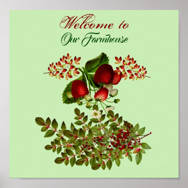 Affiche Automne et automne Berry Foliing Bienvenue Ferme (Devant)