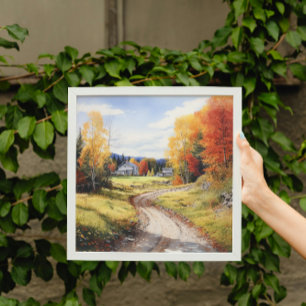 Affiche Automne Et Automne Dans Vermont Farm Watercolor Ar