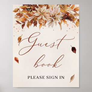Affiche Automne et Automne Marigold Boho panneau du livre