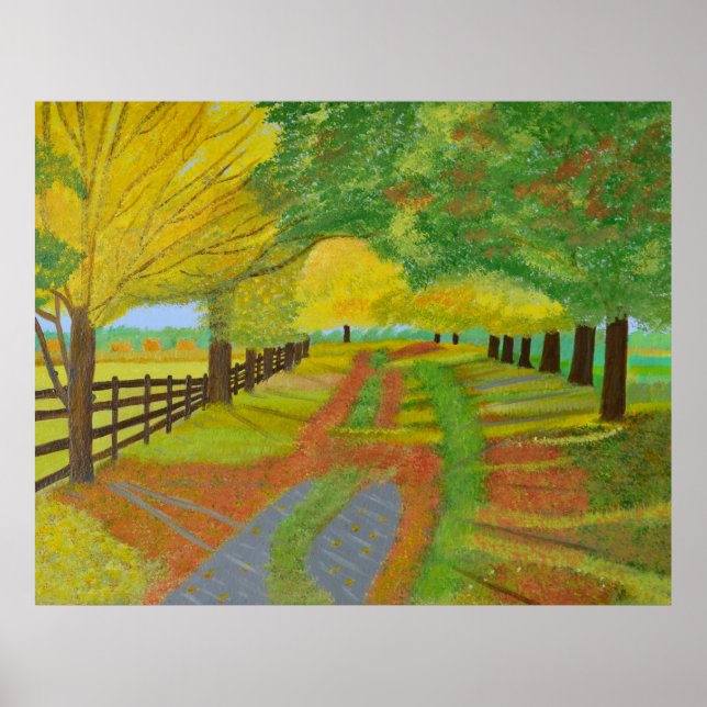 Affiche Automne Fallen Feuilles (Devant)