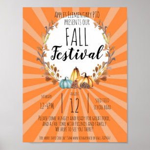 Affiche automne festival PTO PTA collecte de fonds