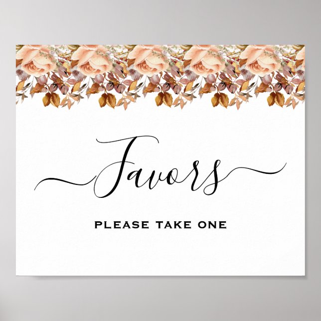 Affiche Automne Feuilles Russe Pays Boho Mariage (Devant)