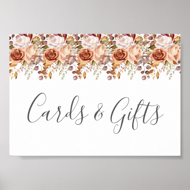 Affiche Automne Feuilles Russe Pays Boho Mariage (Devant)