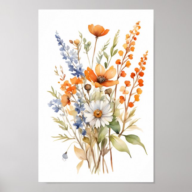 Affiche Automne Fleurs sauvages, Vues d'automne (Devant)