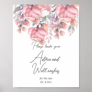 Affiche Automne Floral Dusty Rose Conseils et voeux