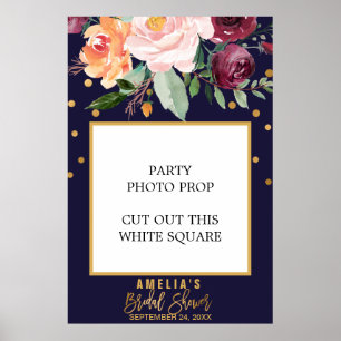 Affiche Automne Floral Fête des mariées Photo Prop Frame