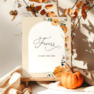 Affiche automne floral Les faveurs s'il vous plaît prendre