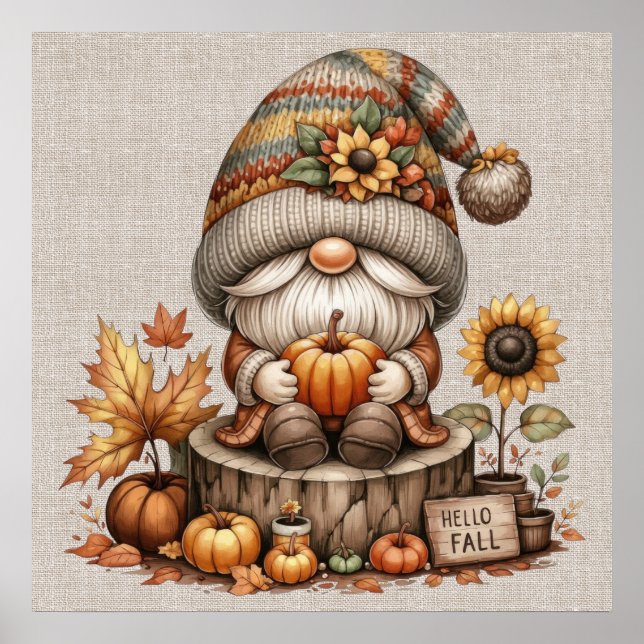 Affiche Automne Gnome (Devant)