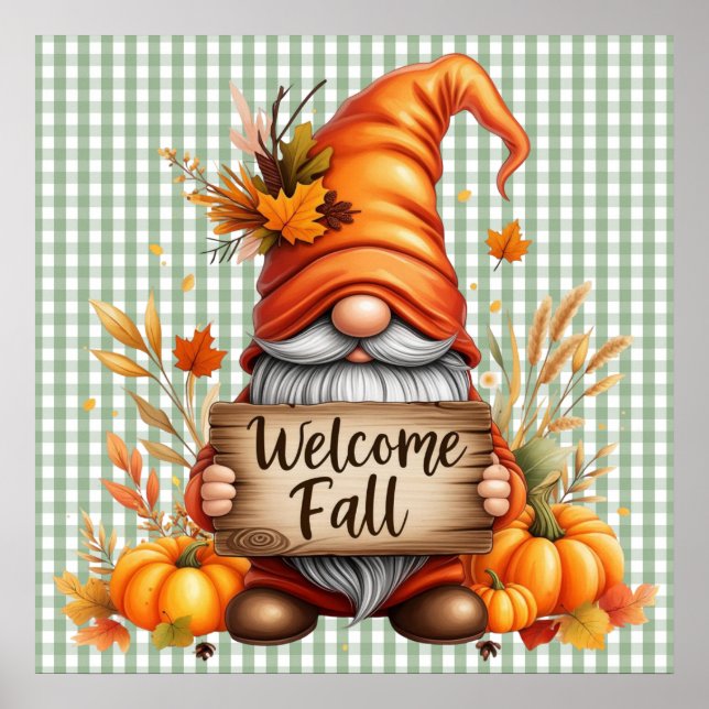 Affiche Automne Gnome (Devant)