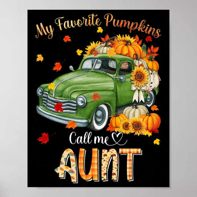 Affiche Automne Halloween Automne Mon Citrouille préféré A (Devant)