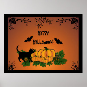Affiche automne, Joyeux Halloween !