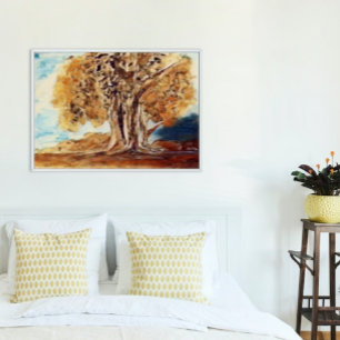 Affiche Automne Jungle Bois Arbres Paysage Peinture