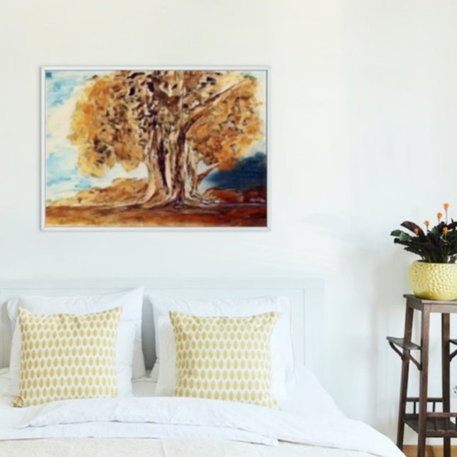 Affiche Automne Jungle Bois Arbres Paysage Peinture (Créateur téléchargé)