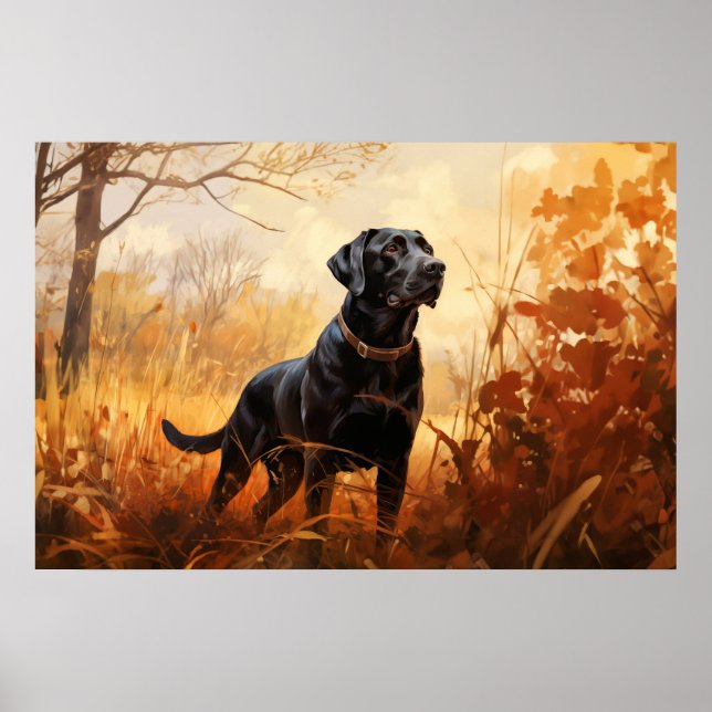 Affiche Automne Labrador (Devant)