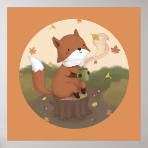 Affiche Automne magnifique : Fox